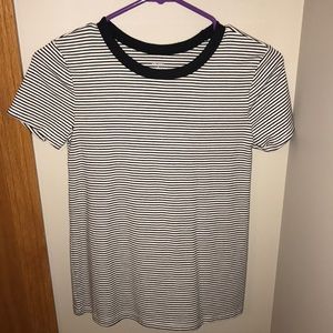 black and white striped t-shirt